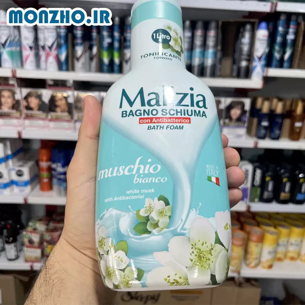 فوم حمام مالیزیا Muschio رایحه مشک سفید حجم 1000 میل — تصویر ۲