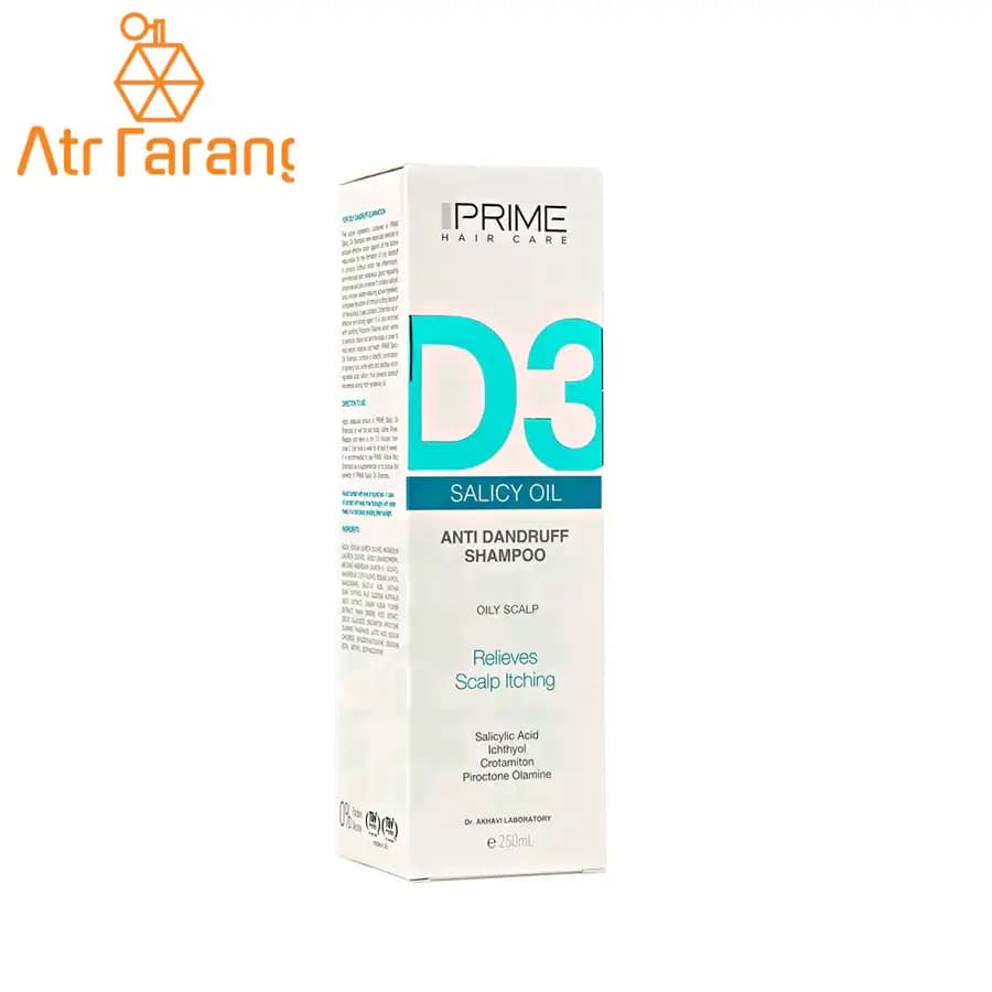 شامپو ضد شوره پرایم مدل D3 حجم 250ml — تصویر ۲