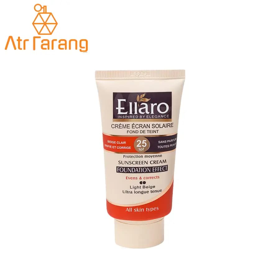 ضد آفتاب کرم پودری الارو SPF 25 مناسب انواع پوست حجم 40ml