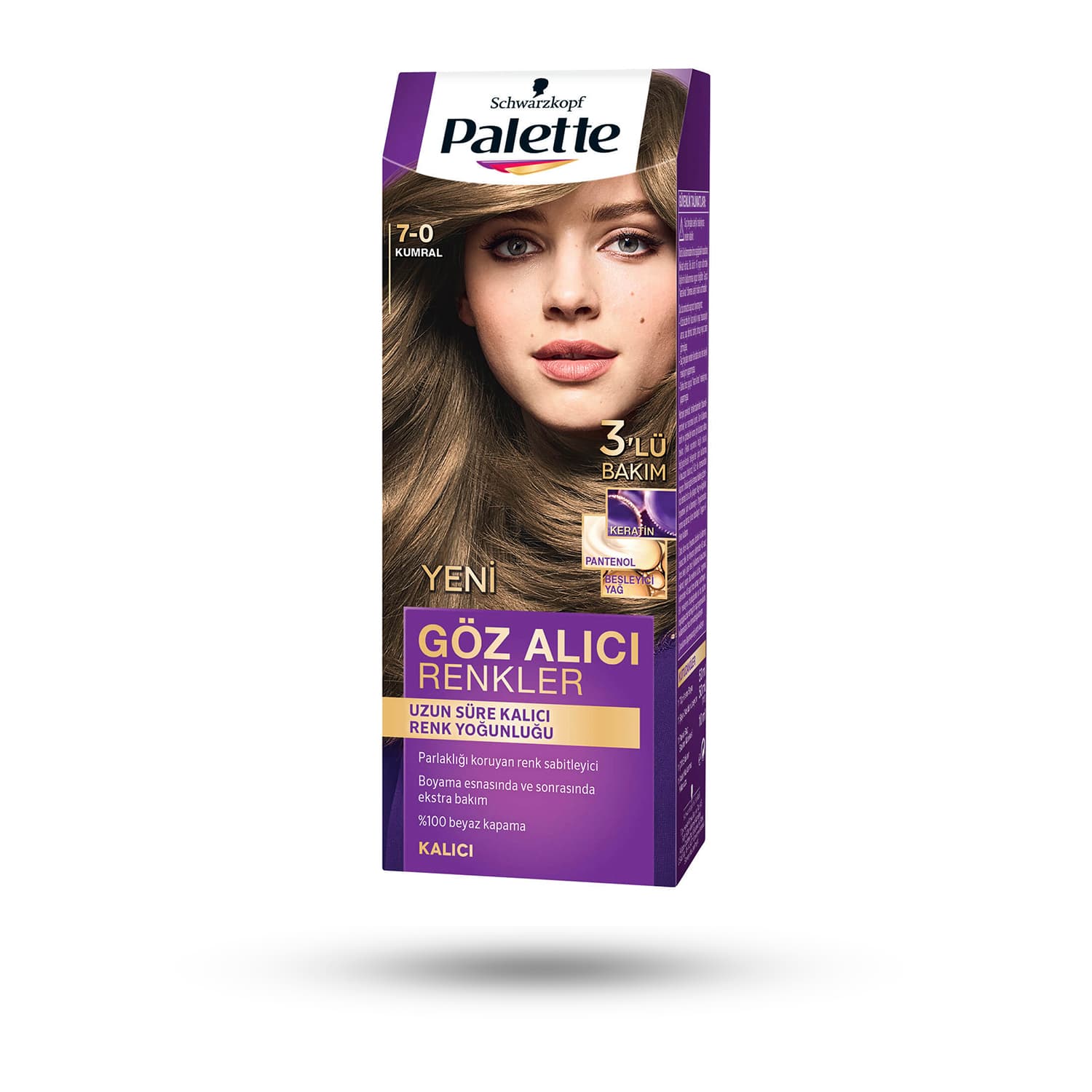 کیت رنگ مو پلت PALETTE مدل GOZ ALICI RENKLER شماره 0-7