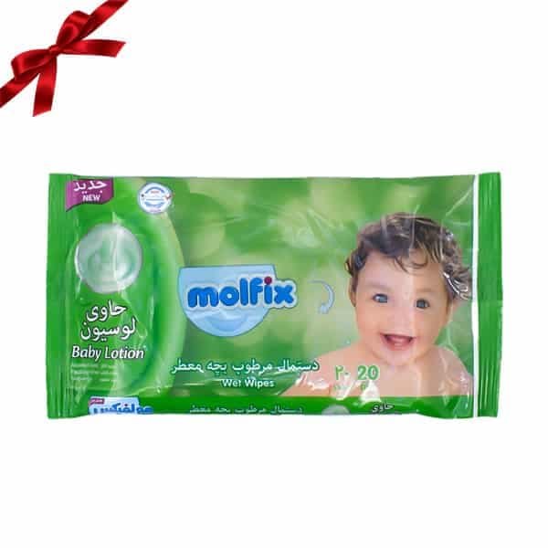 پوشک کودک مولفیکس سایز 1 بسته 40 عددی + هدیه دستمال مرطوب — تصویر ۳