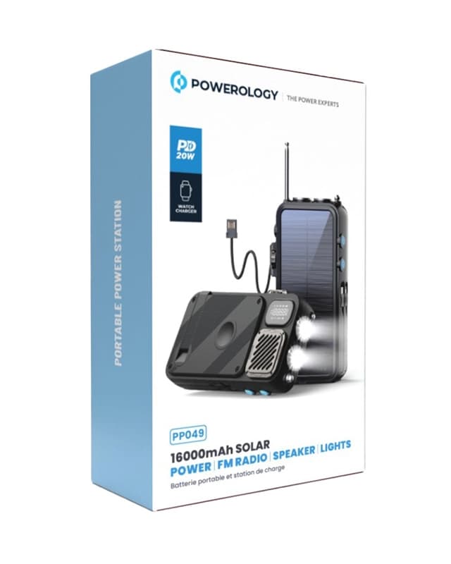 پاوربانک خورشیدی 16000 میلی آمپر پاورولوژی Powerology 16000mAh Solar Power Bank PPBCHA49 — تصویر ۲