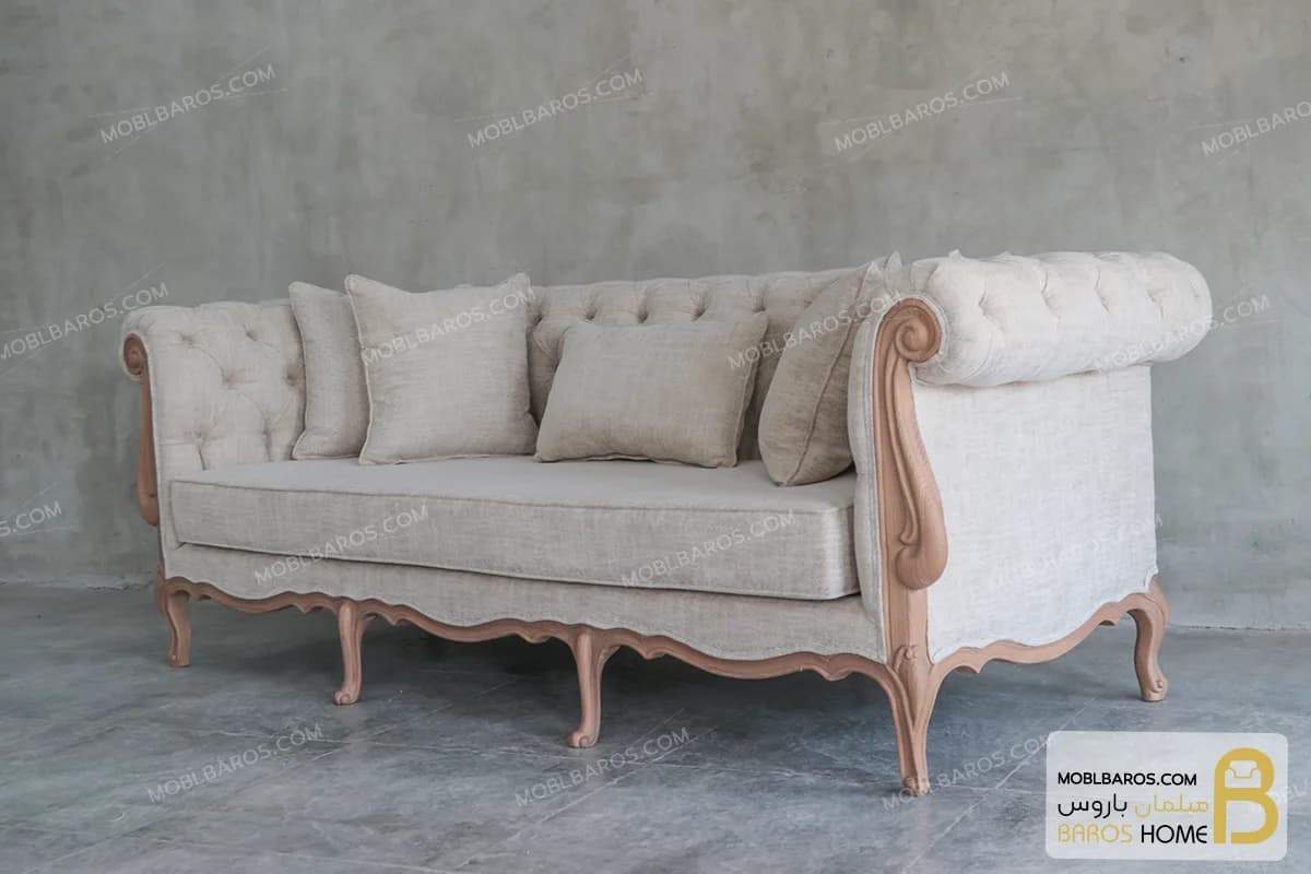 مبل کلاسیک گندم و چستر نیکا — تصویر ۸