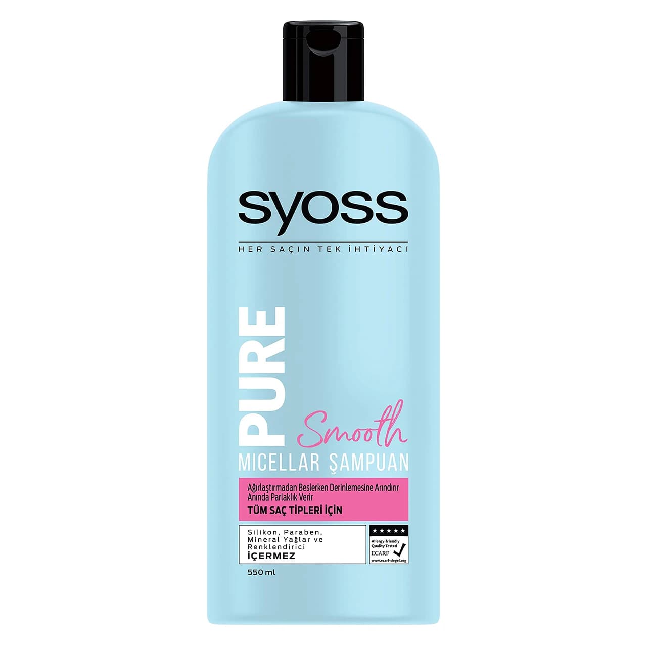 شامپو تقویت کننده سایوس مدل Pure برای انواع مو حجم 550ml