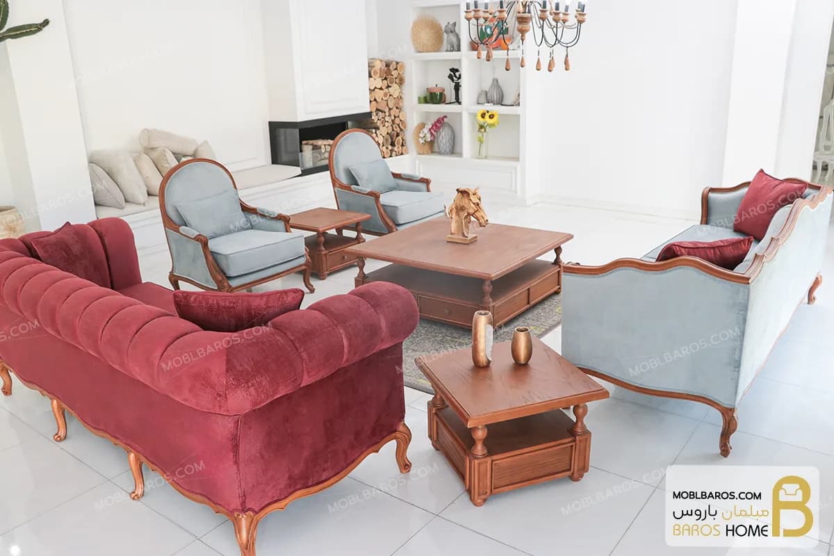 ست مبلمان نئوکلاسیک ابزاری و راحتی چستر کد ۶ — تصویر ۲