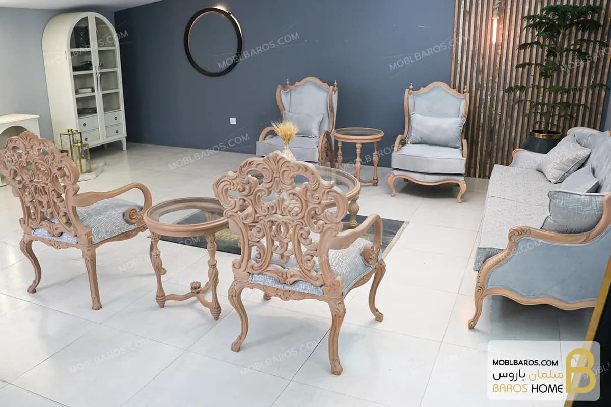 مبل کلاسیک ۷ نفره کینگ و رومینا — تصویر ۲