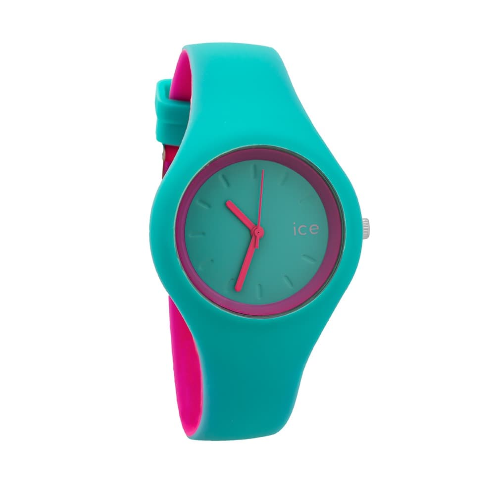 ساعت آیس ice watch زنانه صفحه کوچک فیروزه ای صورتی