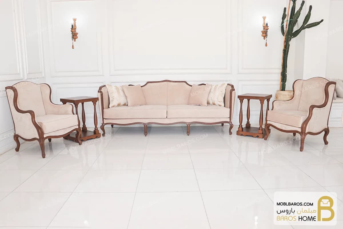 مبل ۸ نفره ترکیبی نئوکلاسیک چستر و روتی