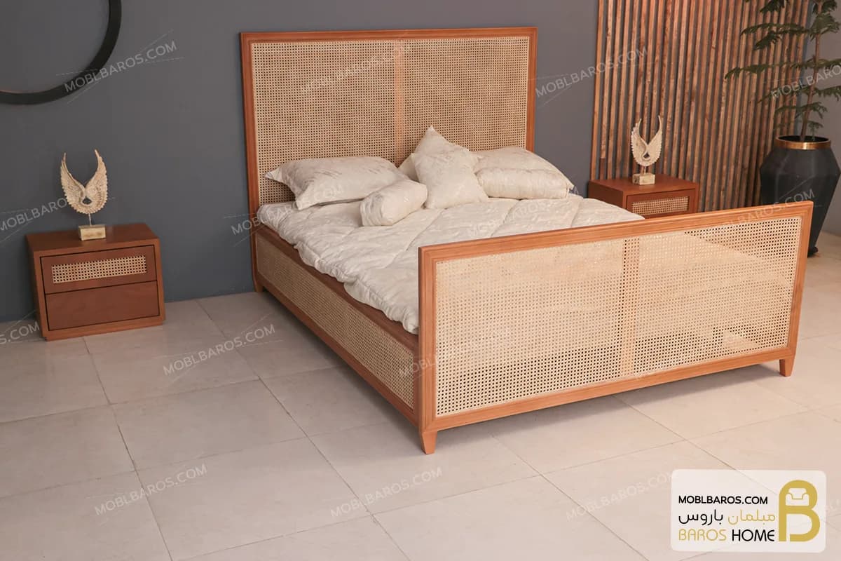 سرویس خواب دو نفره حصیری جانا — تصویر ۳