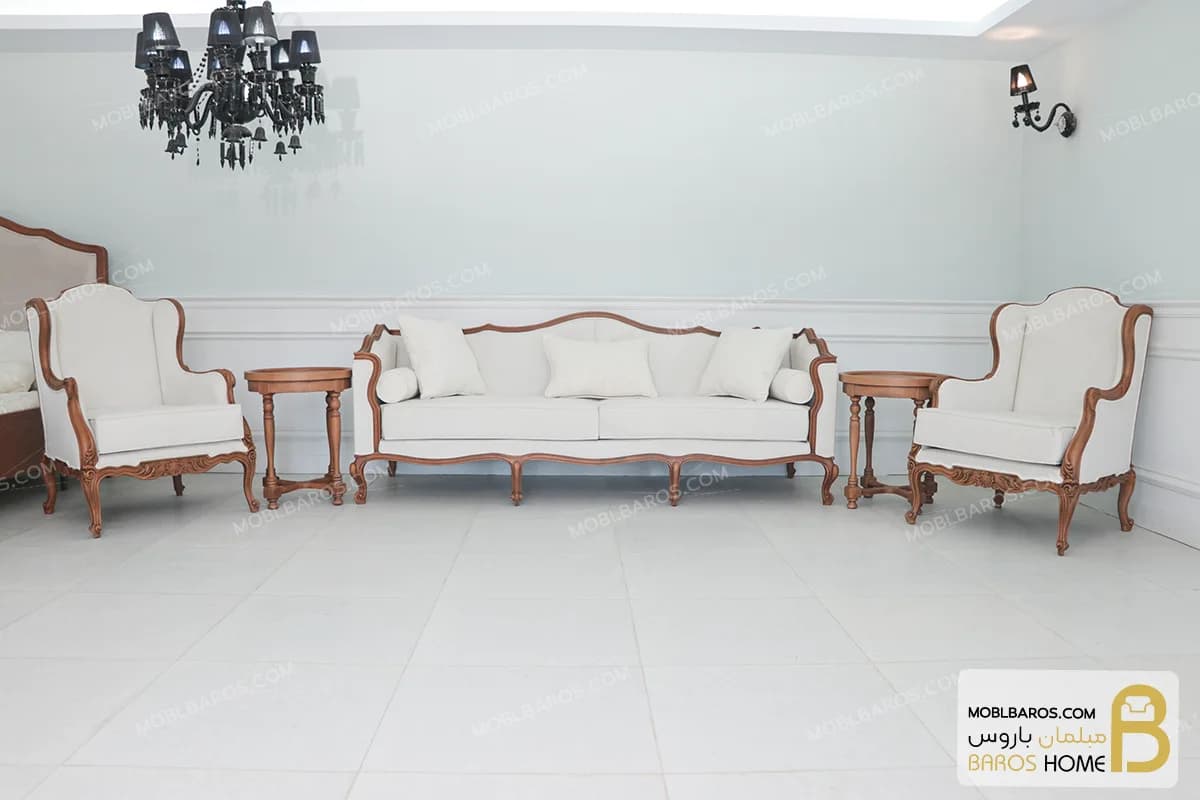 مبل ۷ نفره نئوکلاسیک مدل ابزاری و رومینا کد ۱