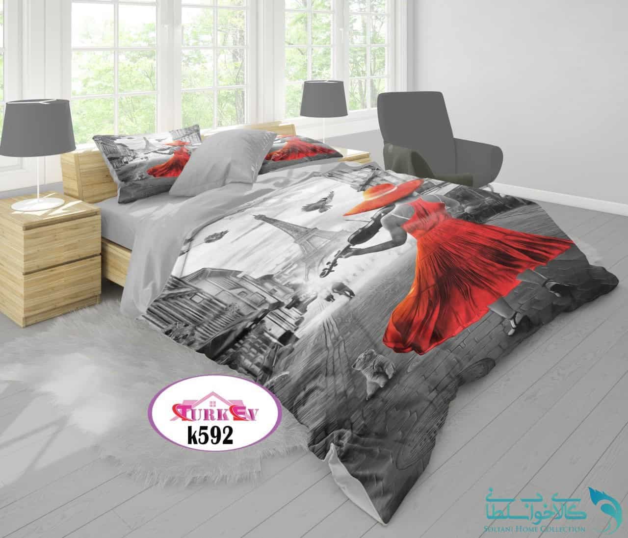 روتختی طرح پاریس دونفره برند Turkev کد K592