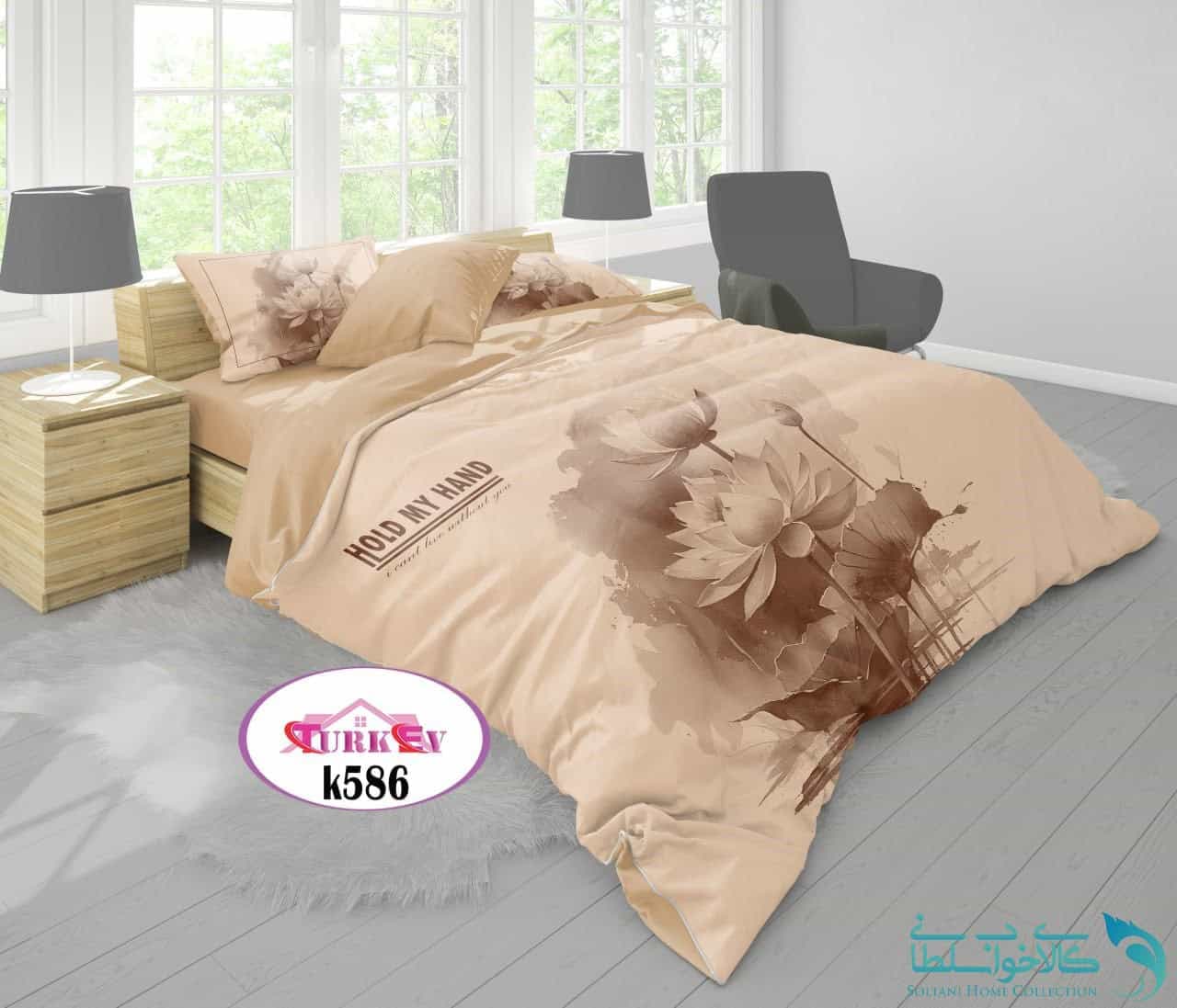 روتختی طرح گل داوودی دونفره برند Turkev کد K586