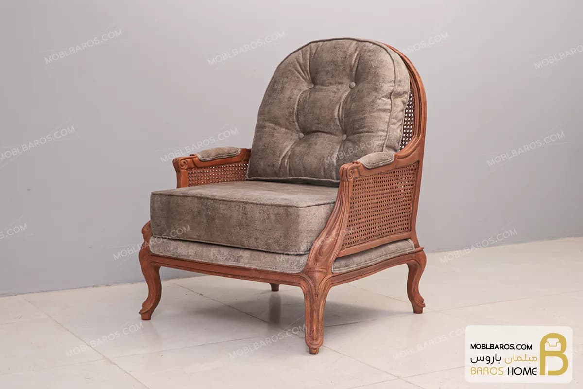 مبل ۸ نفره کلاسیک ابزاری به همراه مبل تکنفره روما — تصویر ۵