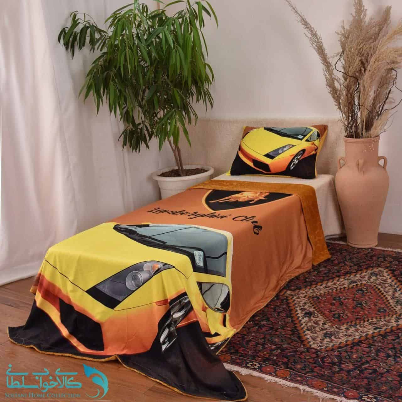 پتو روتختی عروسکی یکنفره طرح لامبورگینی کد P237