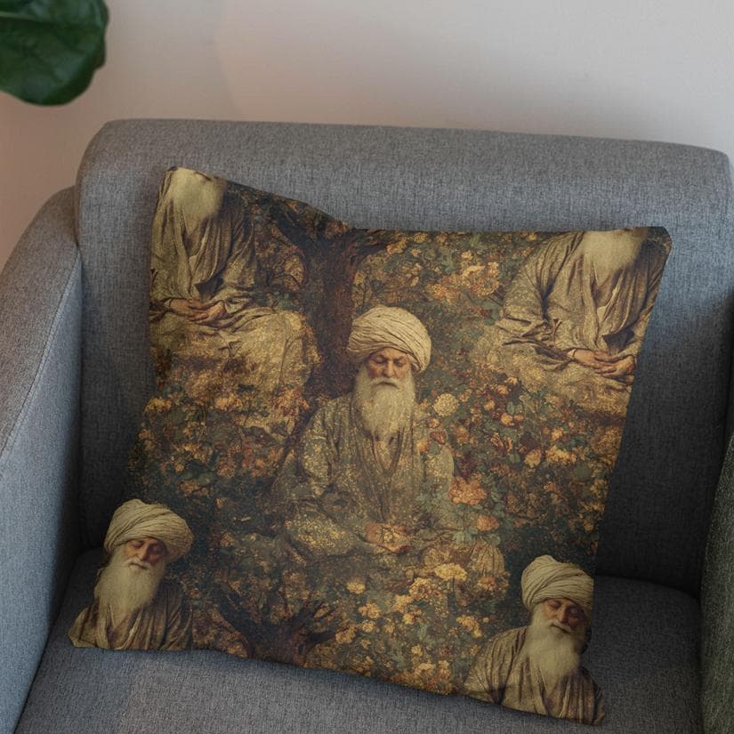 پارچه مخمل کوسن مبل طرح سه بعدی هنری کد 5015557 — تصویر ۳