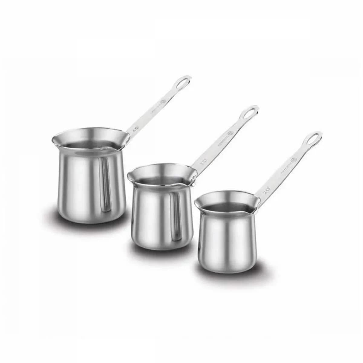 سرویس قهوه جوش 3-4-2 فنجان استیل براق استیما کرکماز 1232