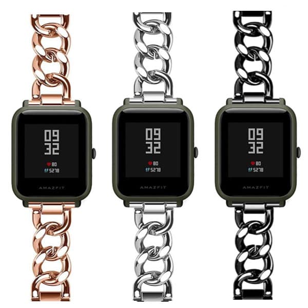 بند ساعت هوشمند Amazfit Bip استیل زنجیری