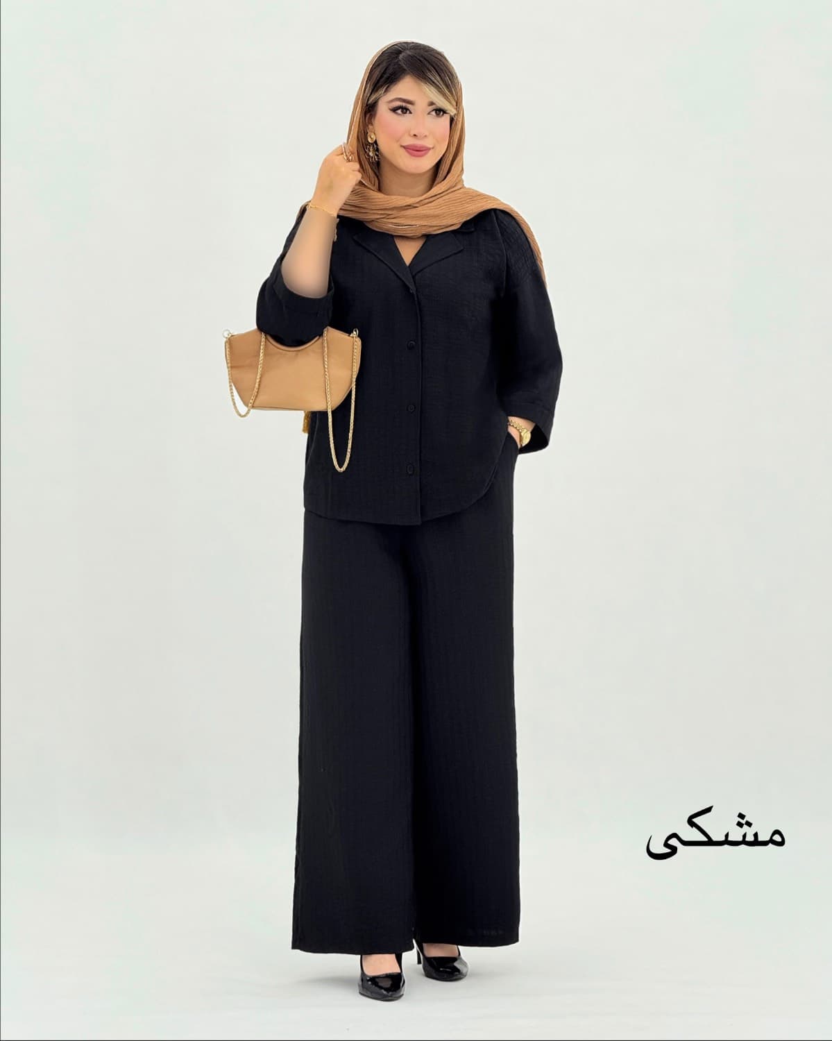 شومیز شلوار زنانه دخترانه شانتون کتیبه مناسب محرمMCH16066