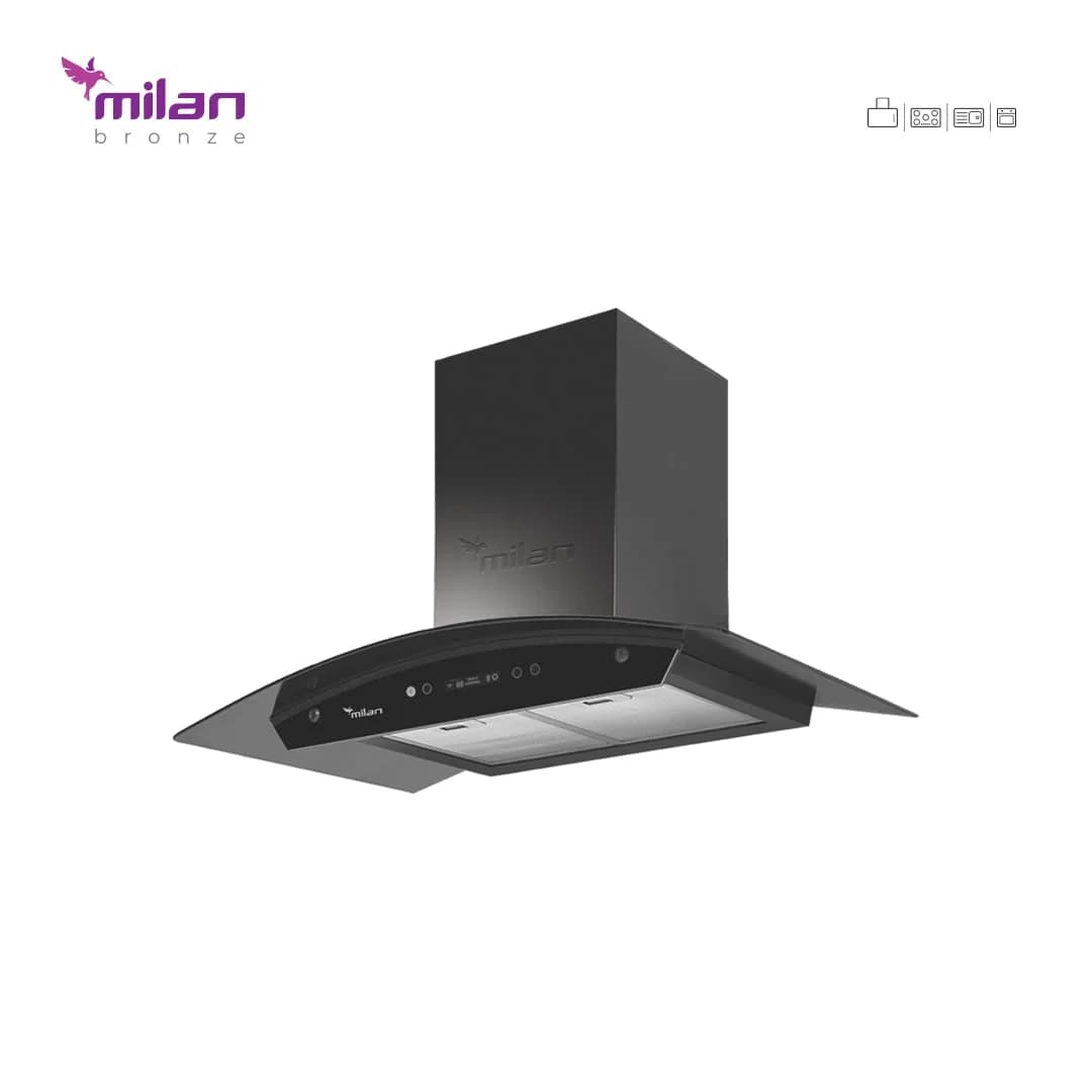 هود شومینه ای میلان برنز (Milanbronze) مدل ونیز مشکی (VENIZ BLACK) — تصویر ۲