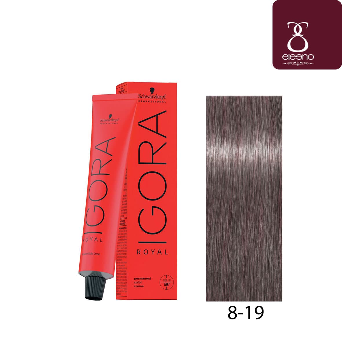 رنگ مو خاکستری بنفش بلوند روشن 8.19 ایگورا Igora Royal 8-19