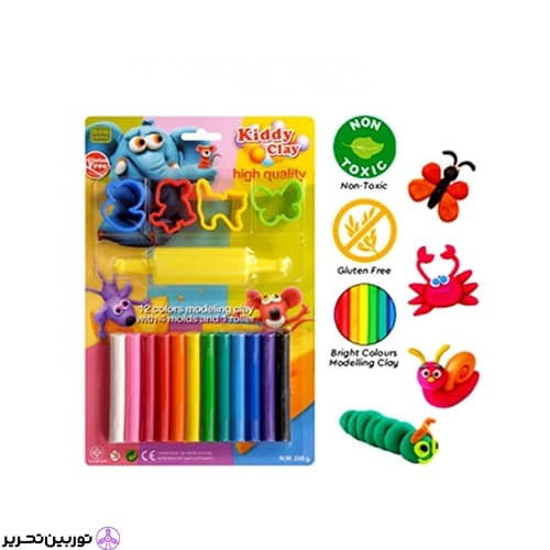 خمیر بازی KIDDY CLAY ST200-12+45M-R — تصویر ۲