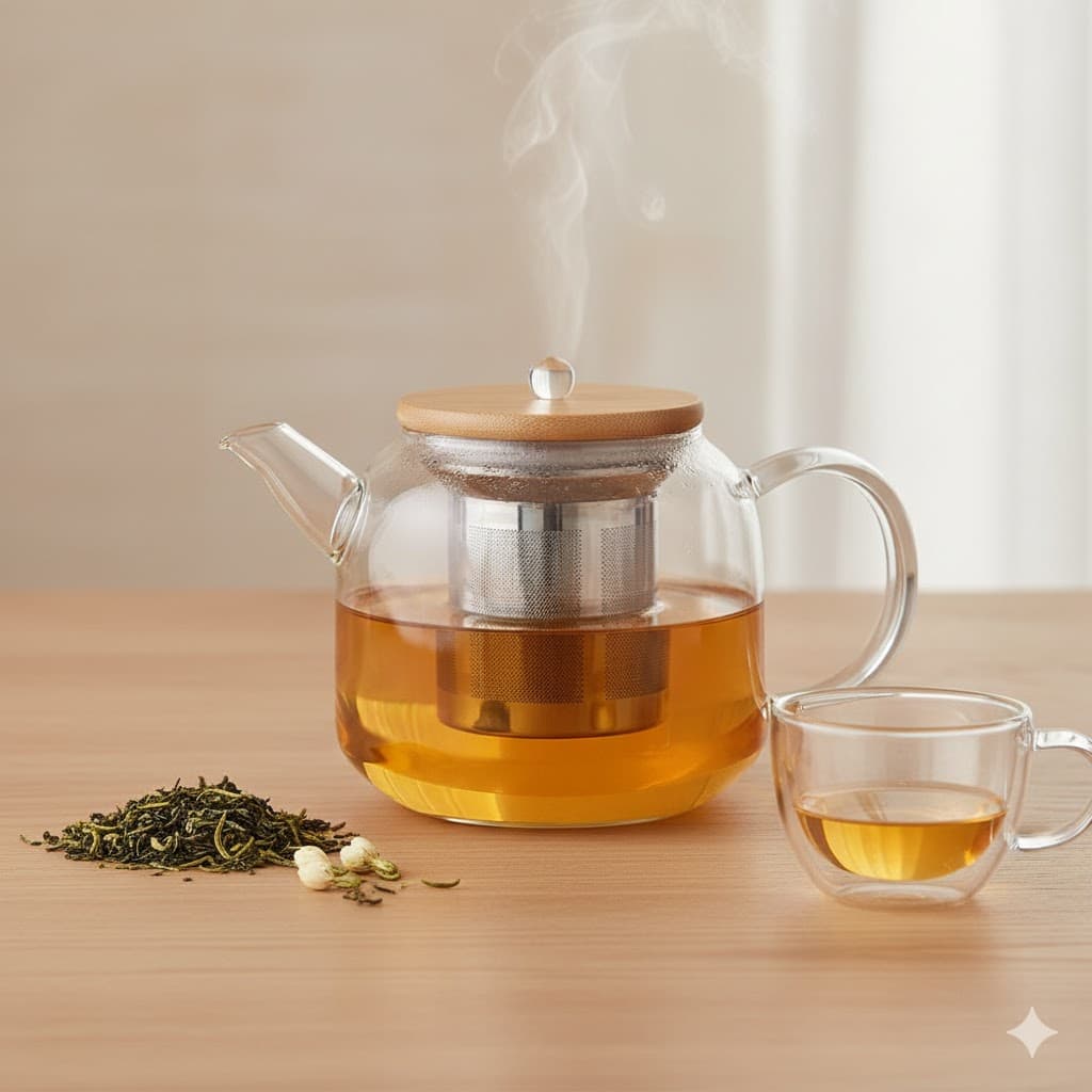 قوری پیرکس در چوبی 800ML یونیک کد UN-7920