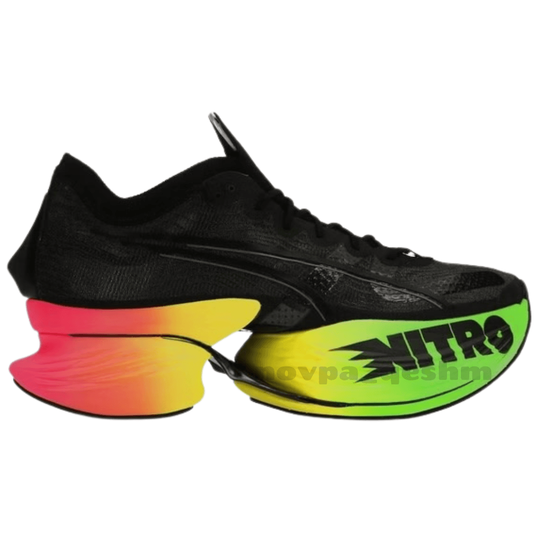 کفش کتونی پوما فست نیترو Puma Fast NITRO مشکی،آبی،زرد،سفید،نارنجی — تصویر ۵