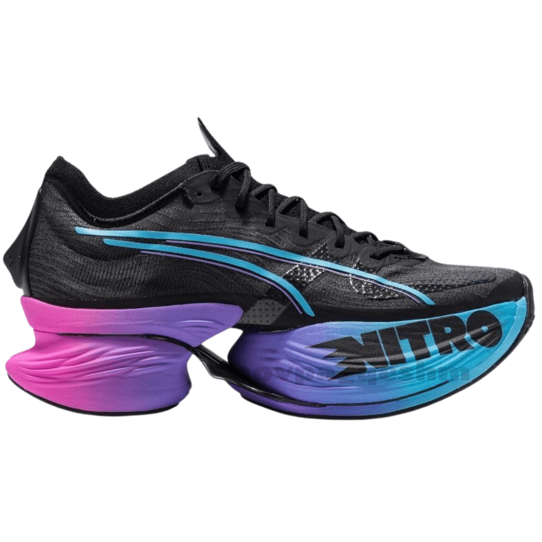 کفش کتونی پوما فست نیترو Puma Fast NITRO مشکی،آبی،زرد،سفید،نارنجی — تصویر ۴