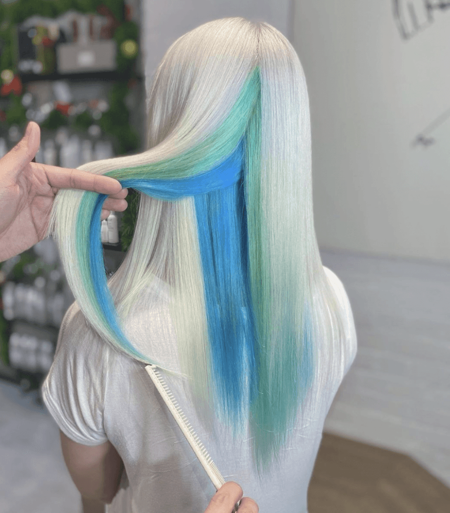 رنگ موی آبی کئون Keune powder blue — تصویر ۳