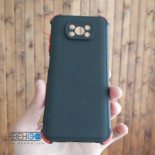 قاب پوکو Poco X3 / Poco X3 Pro کاور مدل ژله ای دکمه رنگی محکم ضد ضربه با محافظ لنز دوربین گوشی شیائومی Poco X3 / Poco X3 Pro گارد محافظ قاب Xiaomi Poco X3 / Poco X3 Pro — تصویر ۲