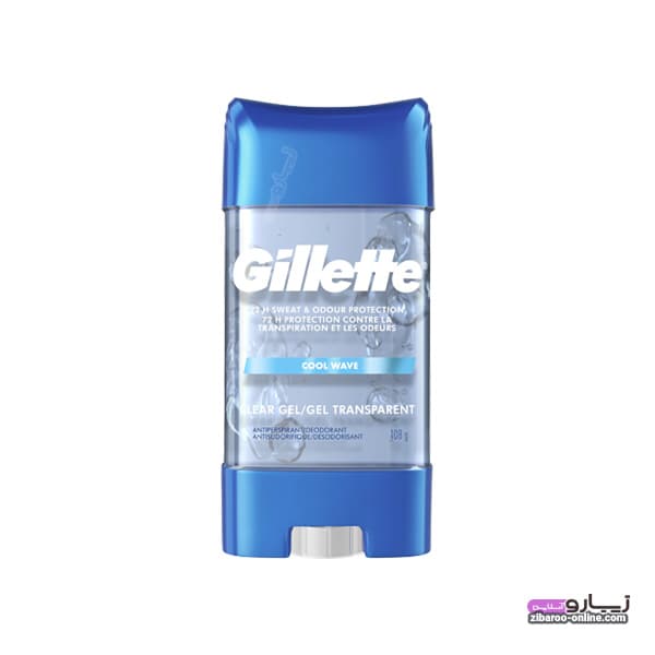 مام ژله ای ژیلت GILLETTE CLEAR GEL ANTIPERSPIRANT COOL WAVE اصل حجم108g سایز بزرگ