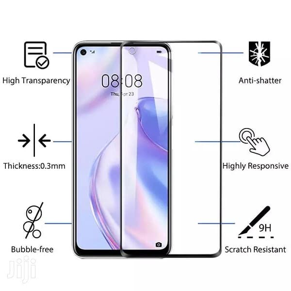 گلس گوشی هواوی Y9A مدل 2020 فول محافظ صفحه نمایش شیشه ای Y9A تمام چسب گلس Full Glue Glass Huawei y9A