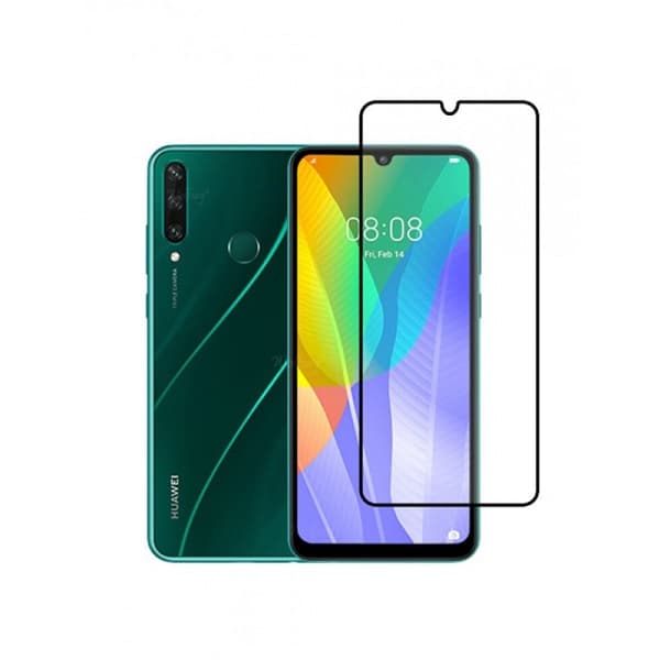 گلس گوشی هواوی Y8P مدل فول 2020 محافظ صفحه نمایش شیشه ای Y8P تمام چسب گلس Full Glue Glass Huawei y8p