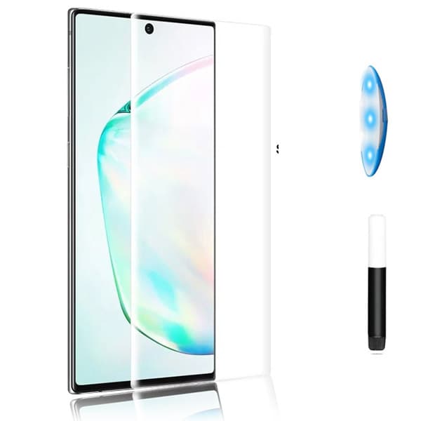 بهترین گلس گوشی سامسونگ Note 20 Ultra محافظ صفحه نمایش شیشه ای سامسونگ نوت بیست اولترا تمام صفحه نوت 20 الترا با پوشش کامل مدل یو وی UV Nano Glass For Samsung Galaxy Note20Ultra / Note 20 Ultra — تصویر ۲