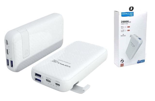 پاوربانک 20 هزار پاور بانک اصلی با شارژ سریع یا فست شارژ برند کانفلون Konfulon Q20 20000mAh Fast Power Bank — تصویر ۸