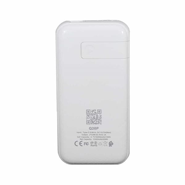 پاوربانک 20 هزار پاور بانک اصلی با شارژ سریع یا فست شارژ برند کانفلون Konfulon Q20 20000mAh Fast Power Bank — تصویر ۶