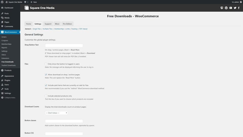 افزونه Free Downloads WooCommerce Pro مدیریت دانلودهای رایگان ووکامرس 3.5.1 — تصویر ۸