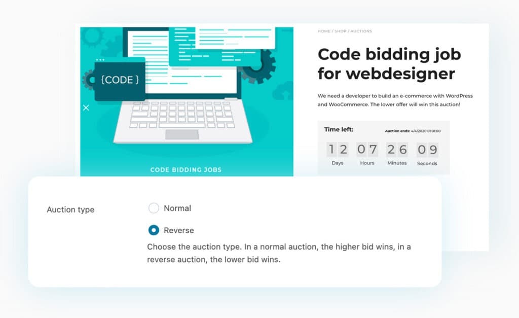 افزونه YITH WooCommerce Auctions حراجی و مزایده آنلاین ووکامرس 4.0.0 — تصویر ۳