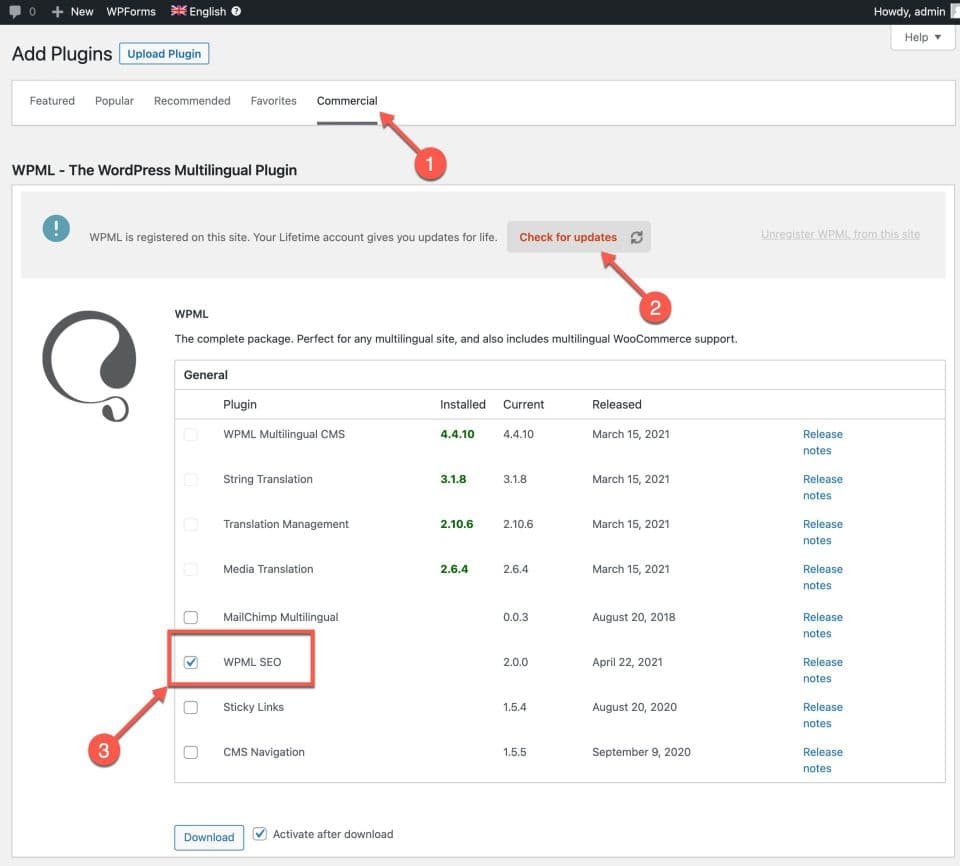 افزونه WPML SEO سئو و بهینه سازی وبسایت چندزبانه 2.1.0 — تصویر ۳