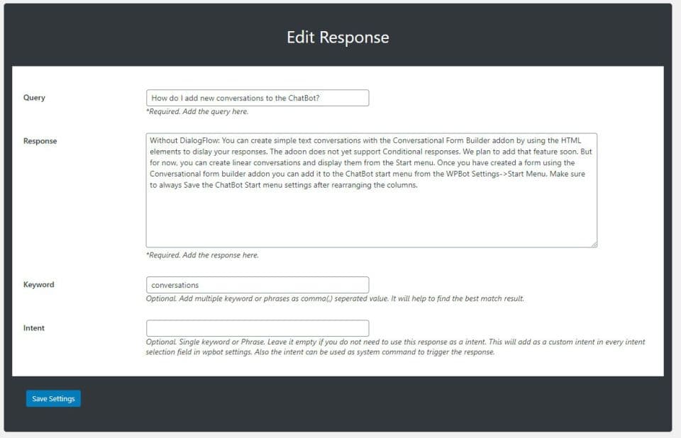 افزونه WPBot Pro Wordpress Chatbot ربات پاسخگو هوشمند چت بات وردپرس 15.2.1 — تصویر ۵