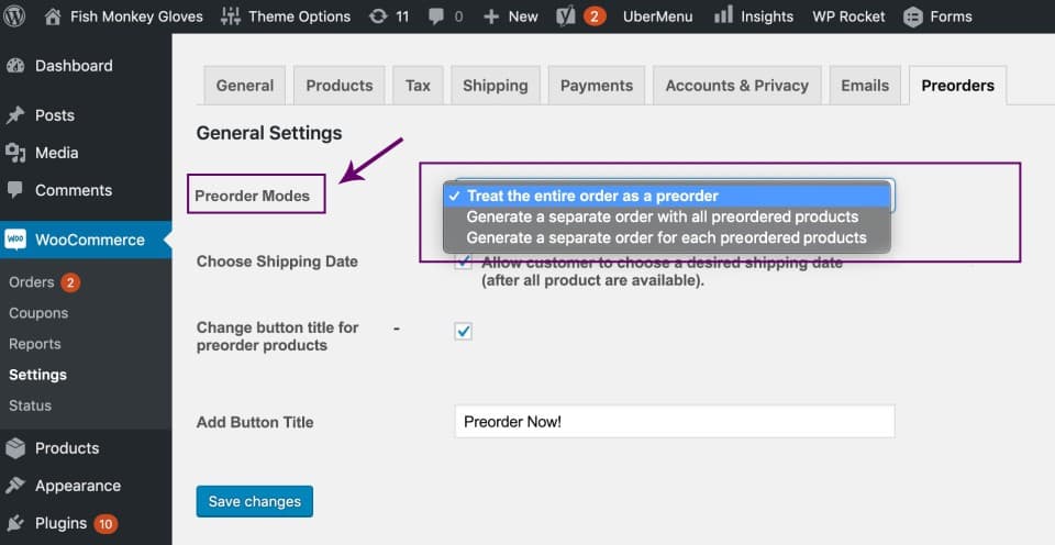 افزونه WooCommerce Pre-Orders قابلیت پیش فروش محصولات ووکامرس 2.1.0 — تصویر ۷