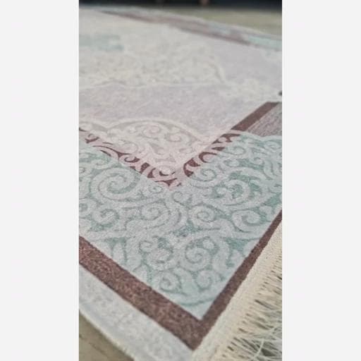 فرشینه | فرش چاپی برند حسن نیا هازان ترک با زیره ضد سُر 150 در 225 کدM277 (پس کرایه) — تصویر ۶