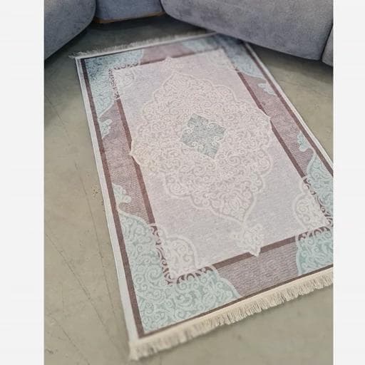 فرشینه | فرش چاپی برند حسن نیا هازان ترک با زیره ضد سُر 150 در 225 کدM277 (پس کرایه)