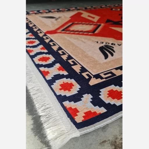 فرشینه | فرش چاپی برند حسن نیا هازان ترک طرح سنتی کد O165 (پس کرایه) — تصویر ۶