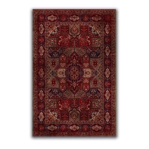 فرشینه | فرش چاپی برند حسن نیا هازان ترک طرح سنتی لاکی کد A158 (پس کرایه)