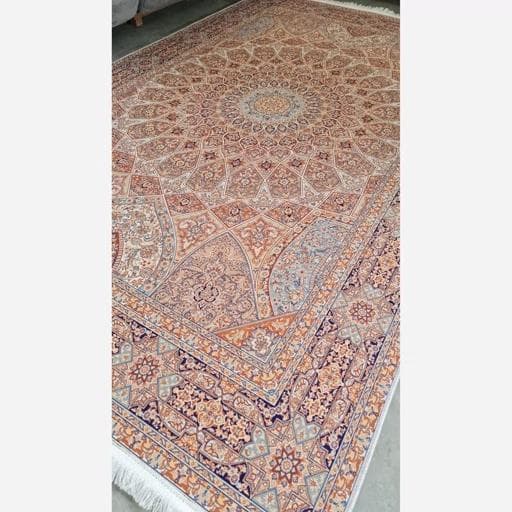فرشینه | فرش چاپی برند حسن نیا هازان ترک طرح سنتی کد A109 (پس کرایه) — تصویر ۶