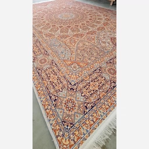 فرشینه | فرش چاپی برند حسن نیا هازان ترک طرح سنتی کد A109 (پس کرایه) — تصویر ۸