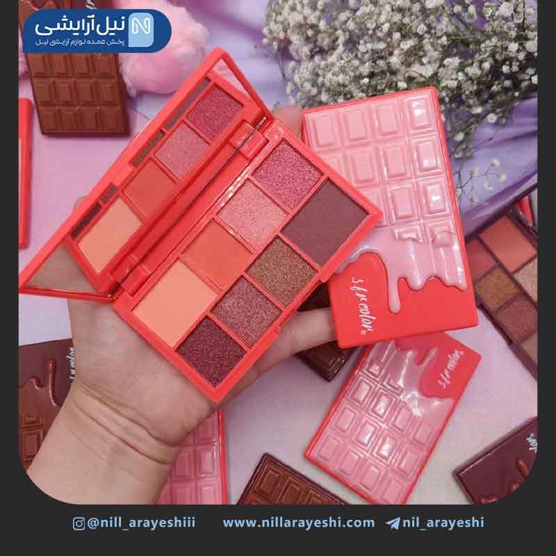 پالت سایه هشت رنگ شکلات تخته ای اس اف آر کالر کد 7 273 — تصویر ۳