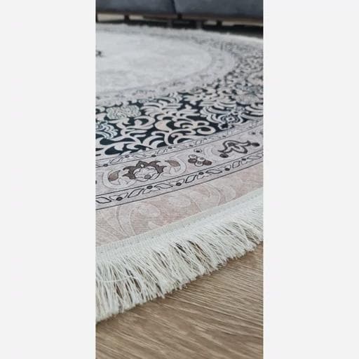 فرشینه | فرش چاپی برند حسن نیا چاپی بیضی هازان ترک مدرن کد b51 (پس کرایه) — تصویر ۳