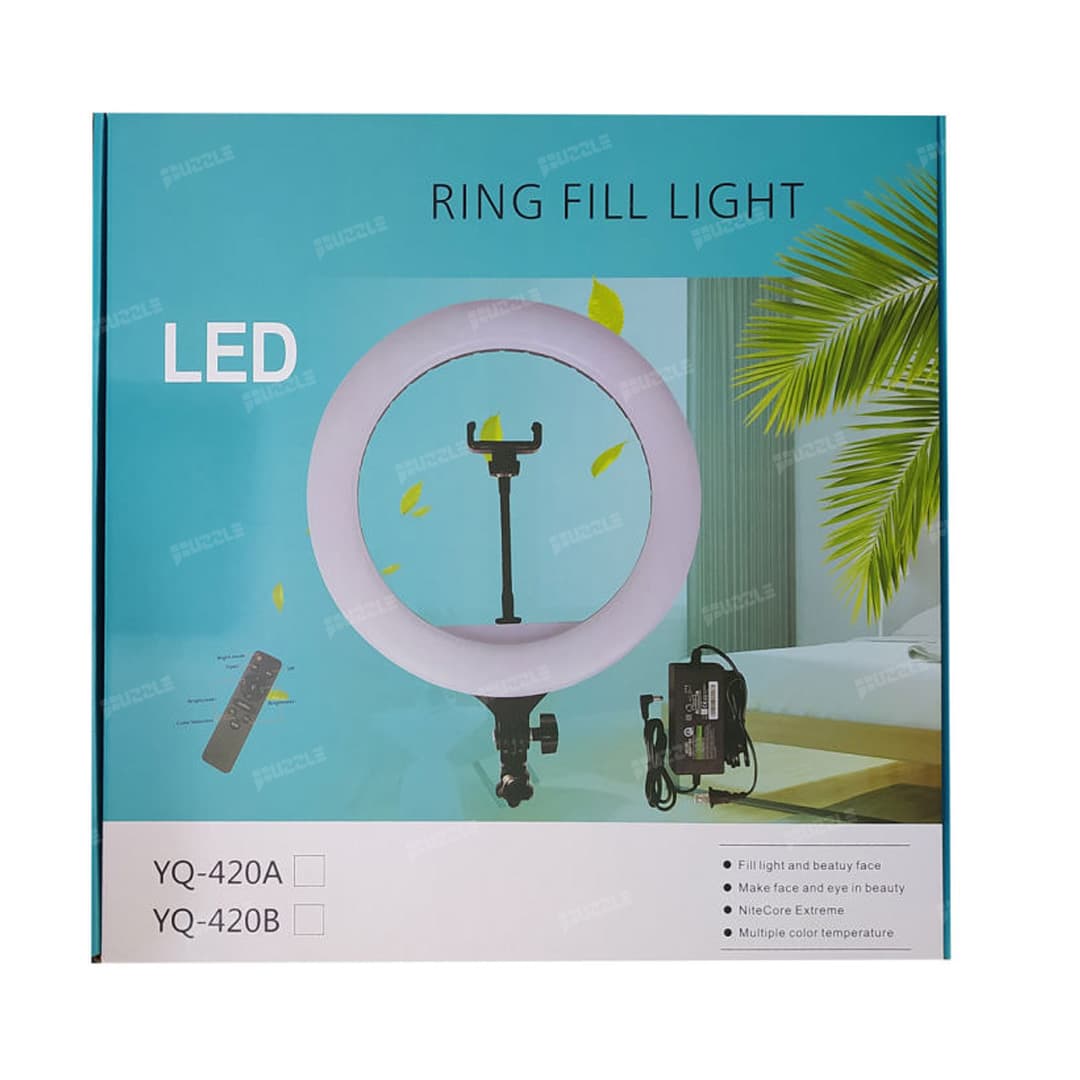 رینگ لایت پایه دار مدل Ring Light YQ-420B — تصویر ۲